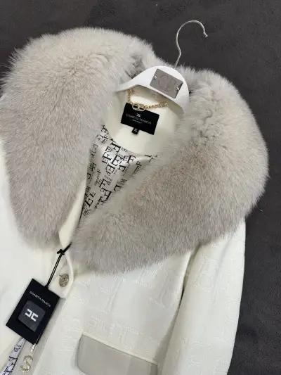 Elisabetta Franchi Kaşe Kürklü Kaban