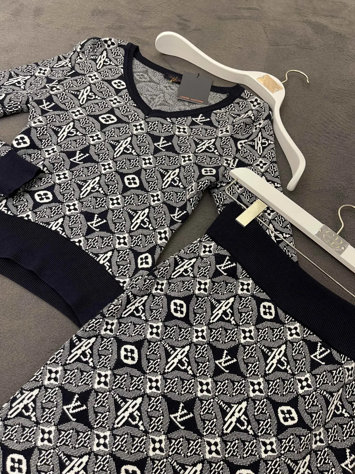 Louis Vuitton Desenli İkili Takım