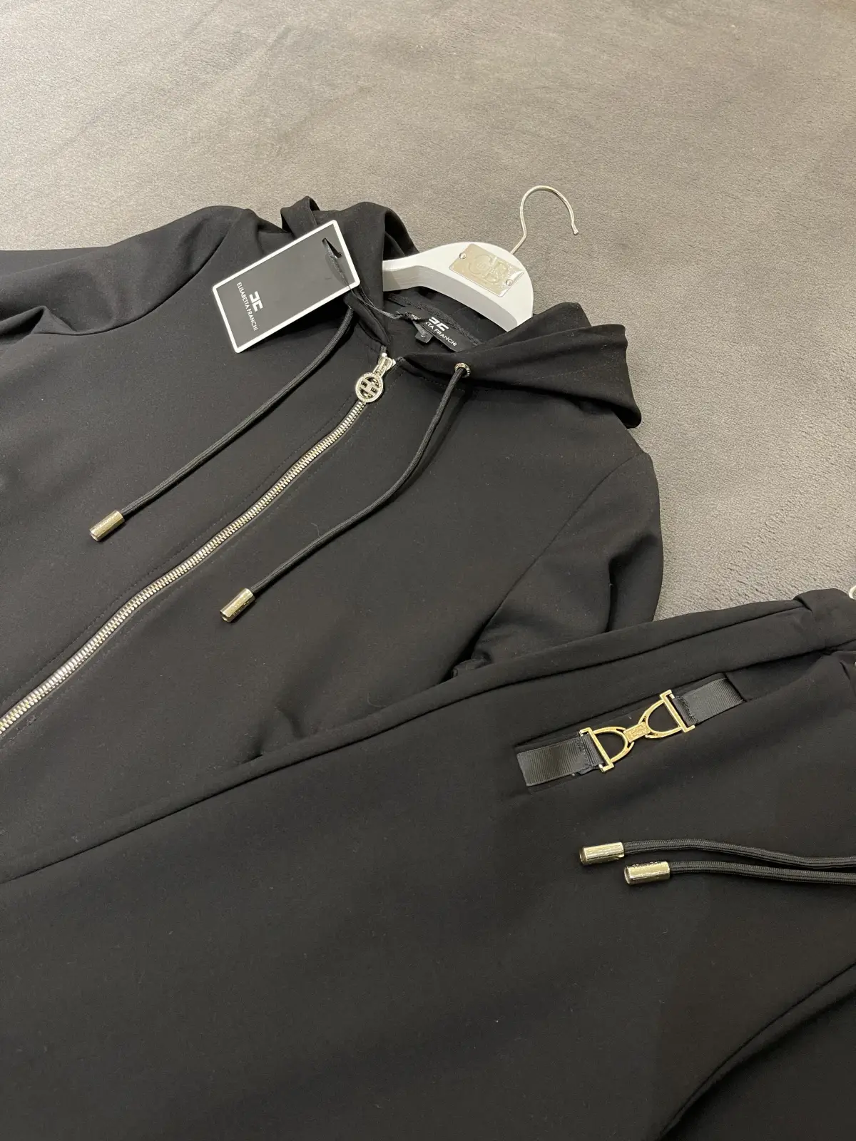 Elisabetta Franchi Siyah Sweatshirt İkili Takım