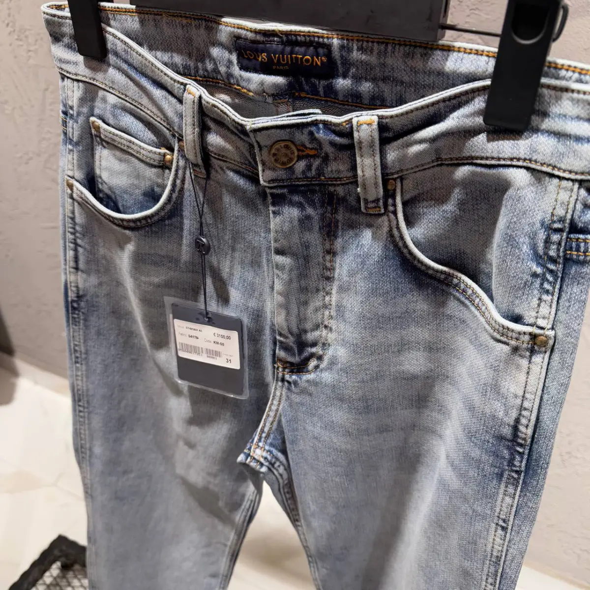 Louis Vuitton Baggy Kalıp Buz Mavi Jeans