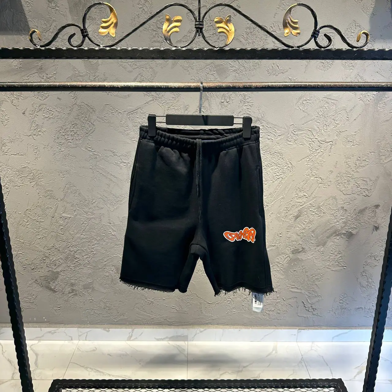 Off White Siyah Penye Short