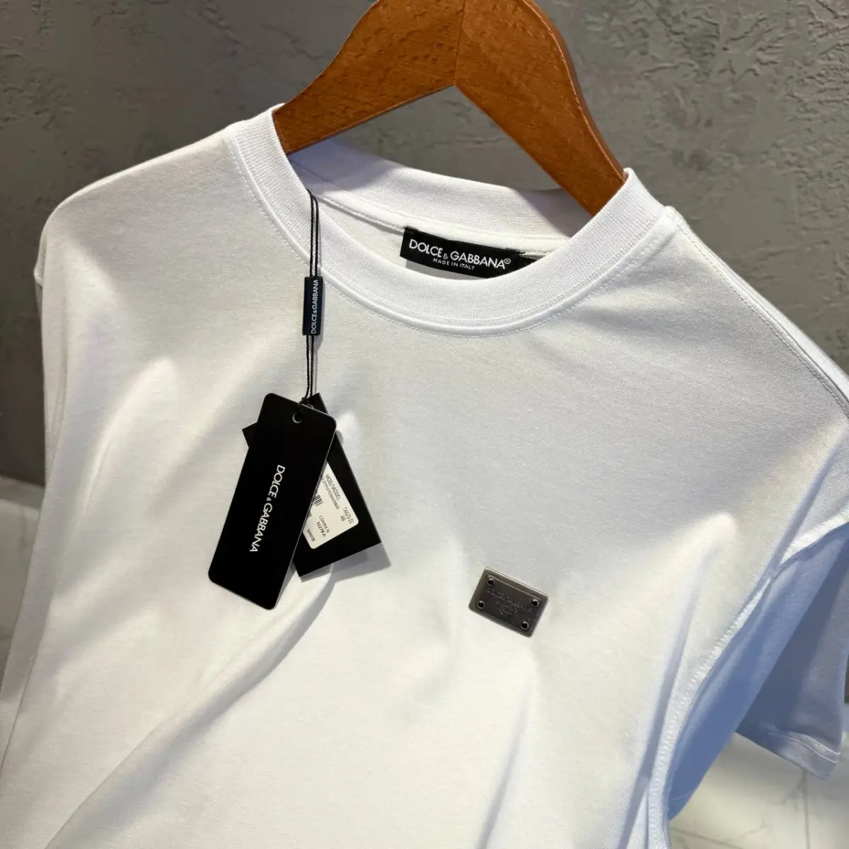 Dolce Gabbana Beyaz Logo Detaylı Tişört