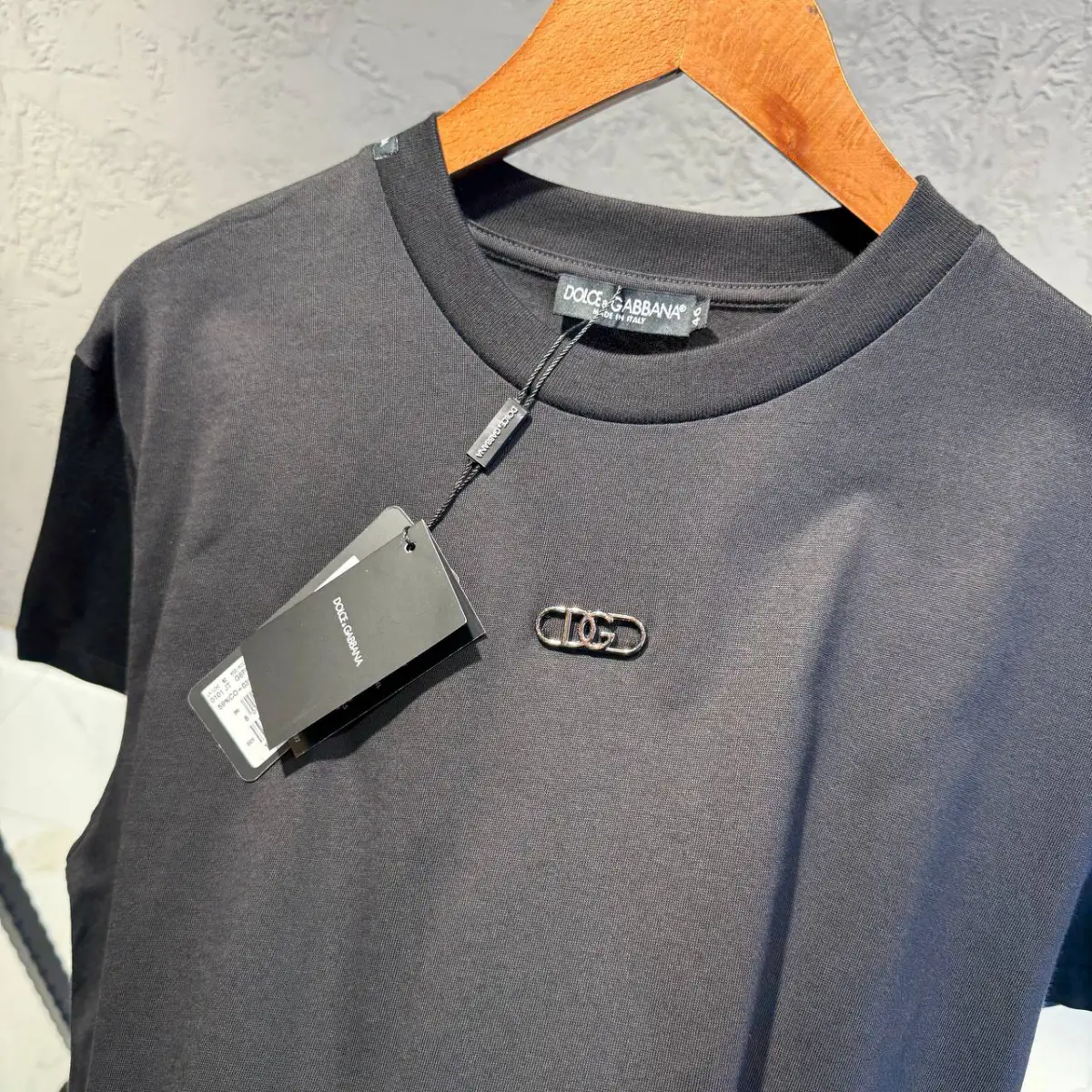 Dolce Gabbana Siyah Orta Logo Tişört