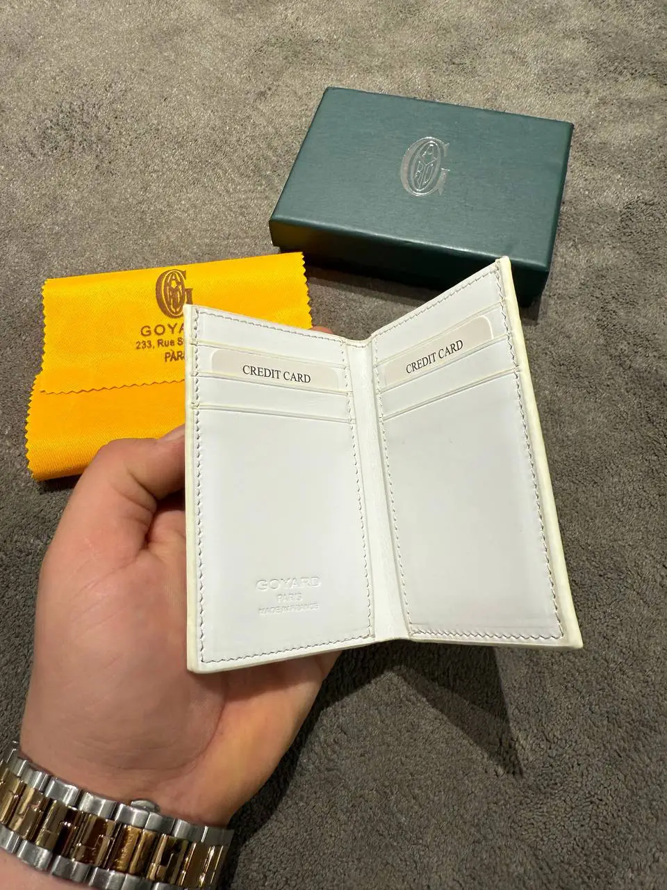 Goyard Beyaz Kartlık Cüzdan