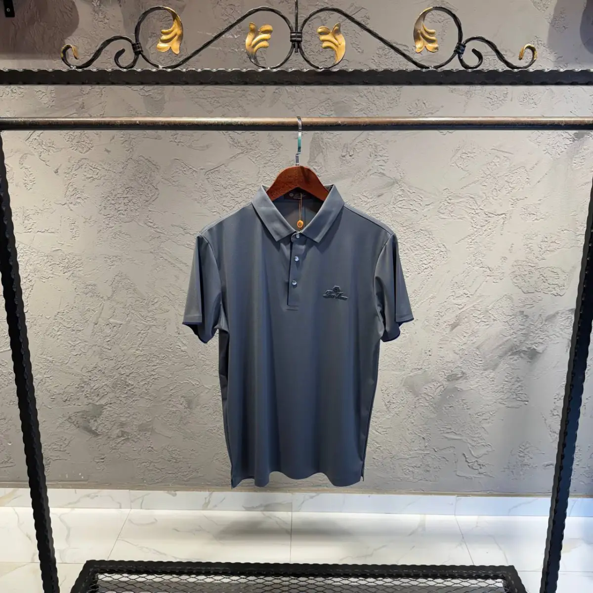 Loro Piana Grey İthal Yakalı Tişört