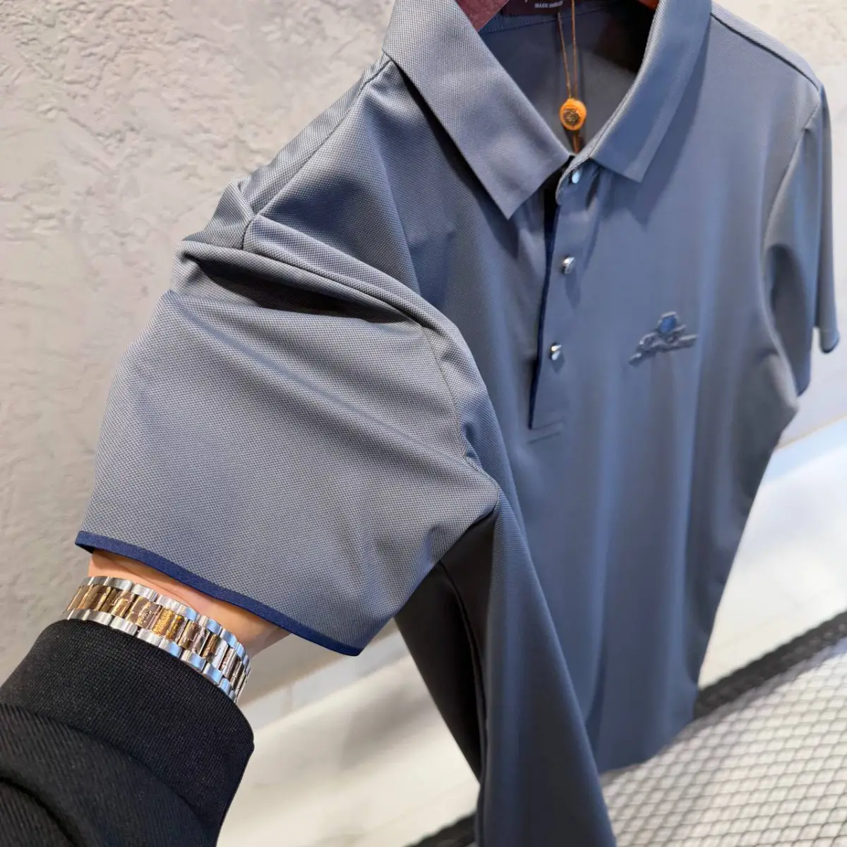 Loro Piana Grey İthal Yakalı Tişört