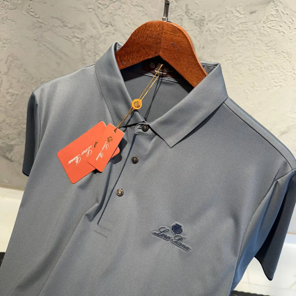 Loro Piana Grey İthal Yakalı Tişört