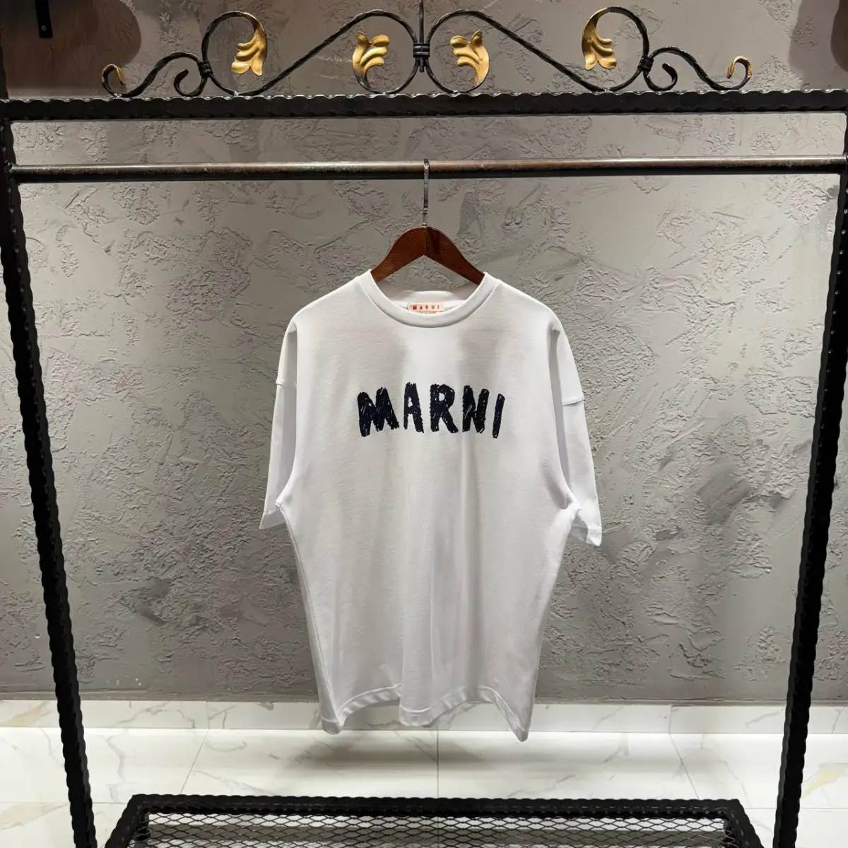 Marni Baskılı Beyaz Tişört