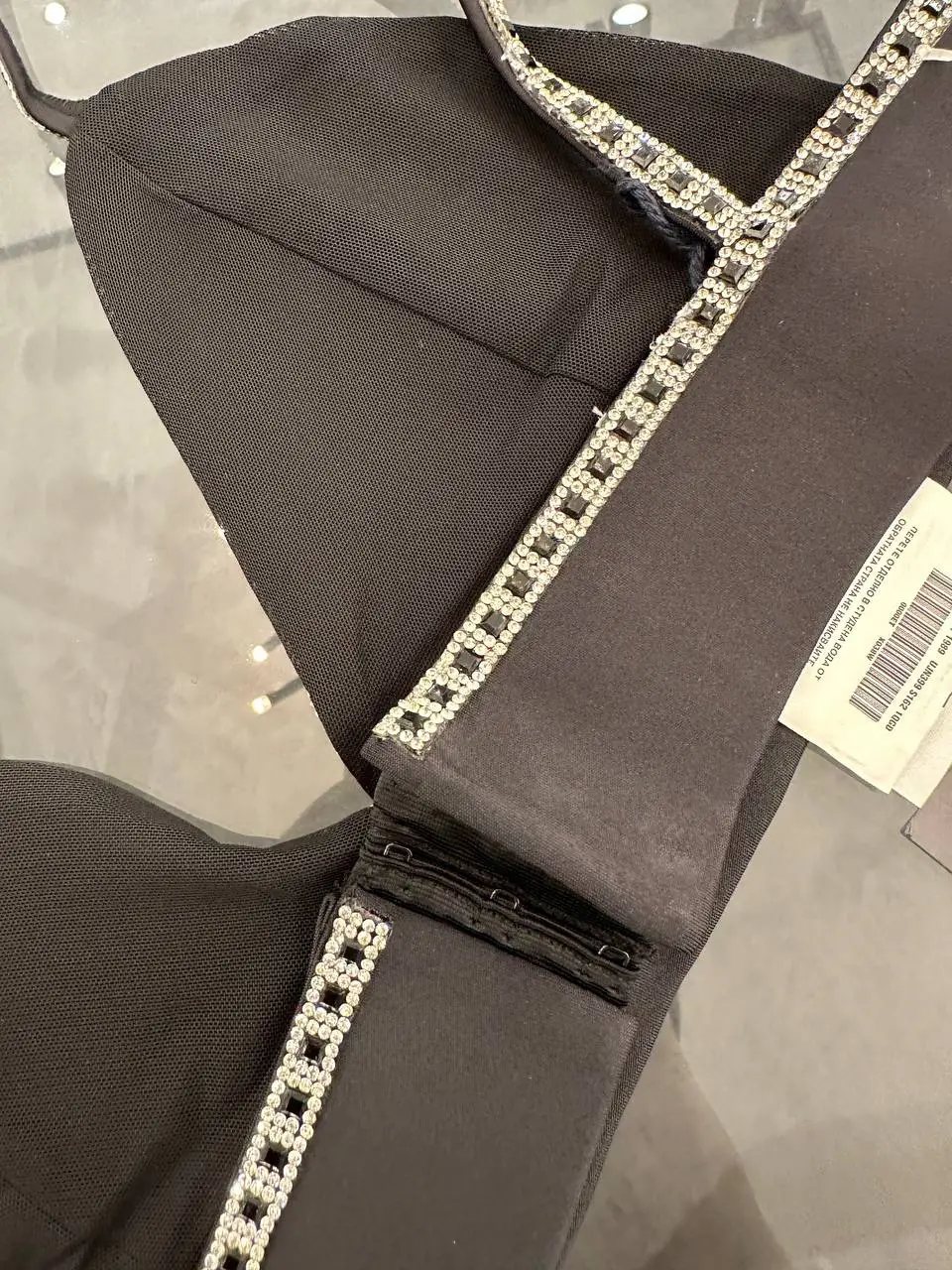 Prada Siyah Taş Detaylı Büstiyer