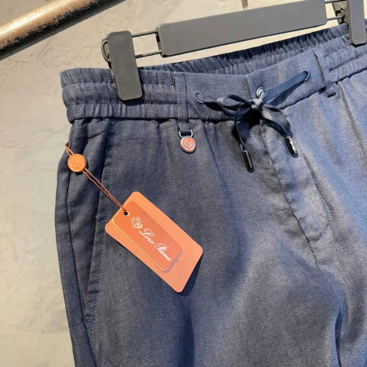 Loro Piana Lacivert Keten Pantolon