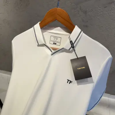 Tomford Beyaz Yakalı İthal Tişört