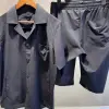 Prada Siyah Gömlek Şort Takım