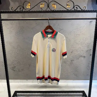 Gucci Desenli Yakalı Triko Tişört