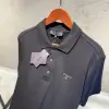 Prada Siyah Yakalı Logo Detay Tişört