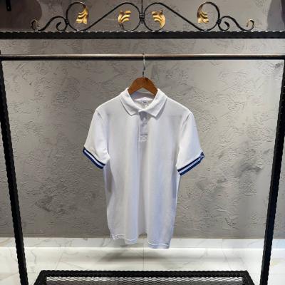 Burberry Beyaz Mavi Şeritli Kol Detay Tişört