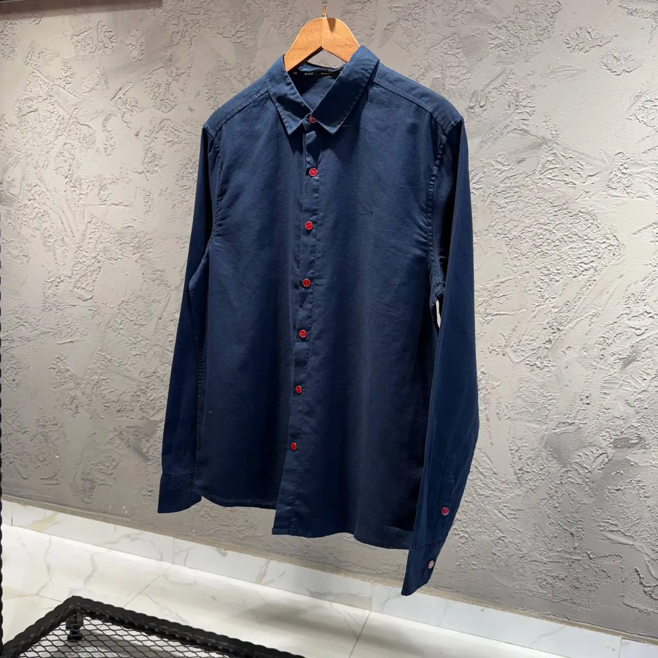 Kiton Lacivert Keten Gömlek