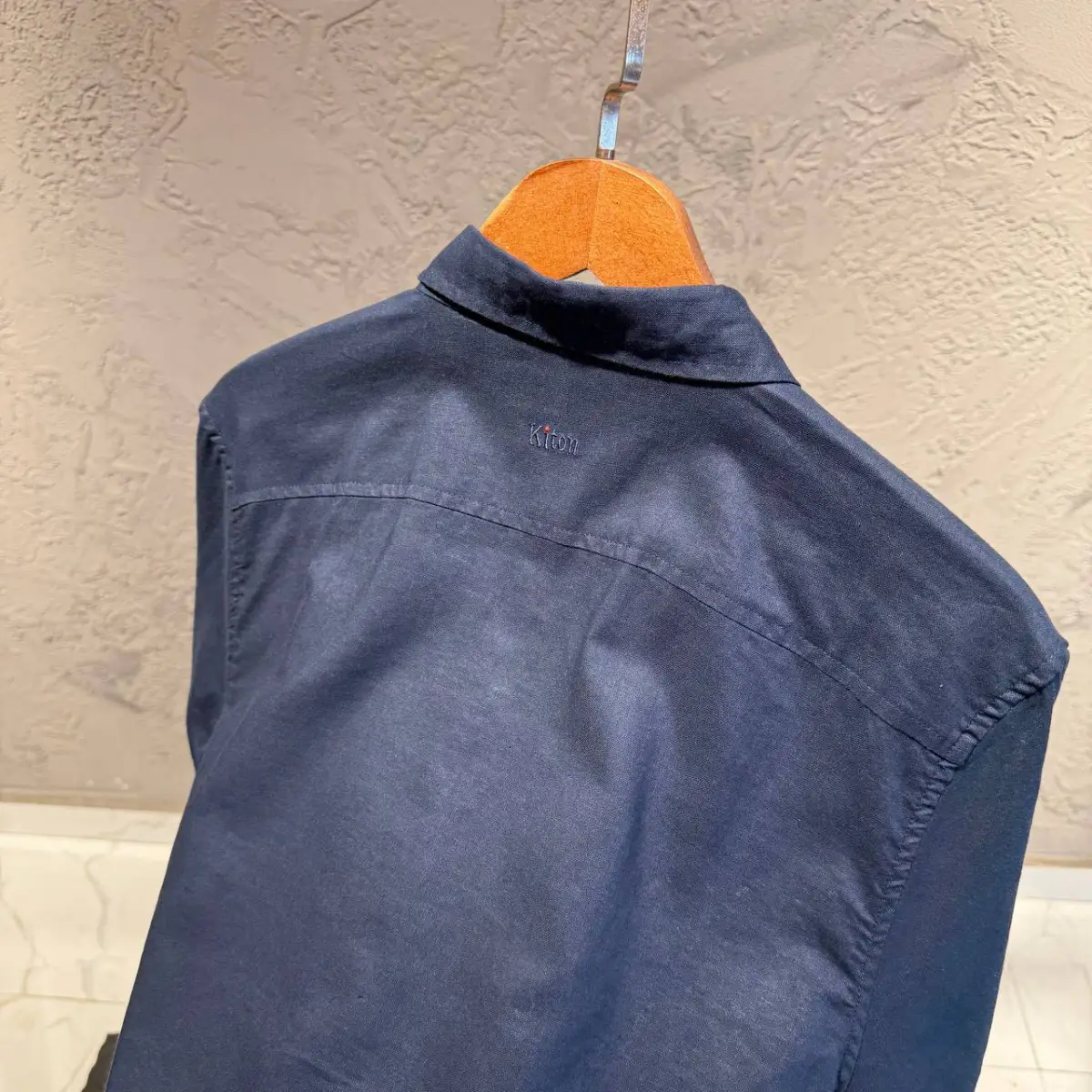 Kiton Lacivert Keten Gömlek