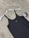 Prada Saten Siyah Logo Detaylı Elbise