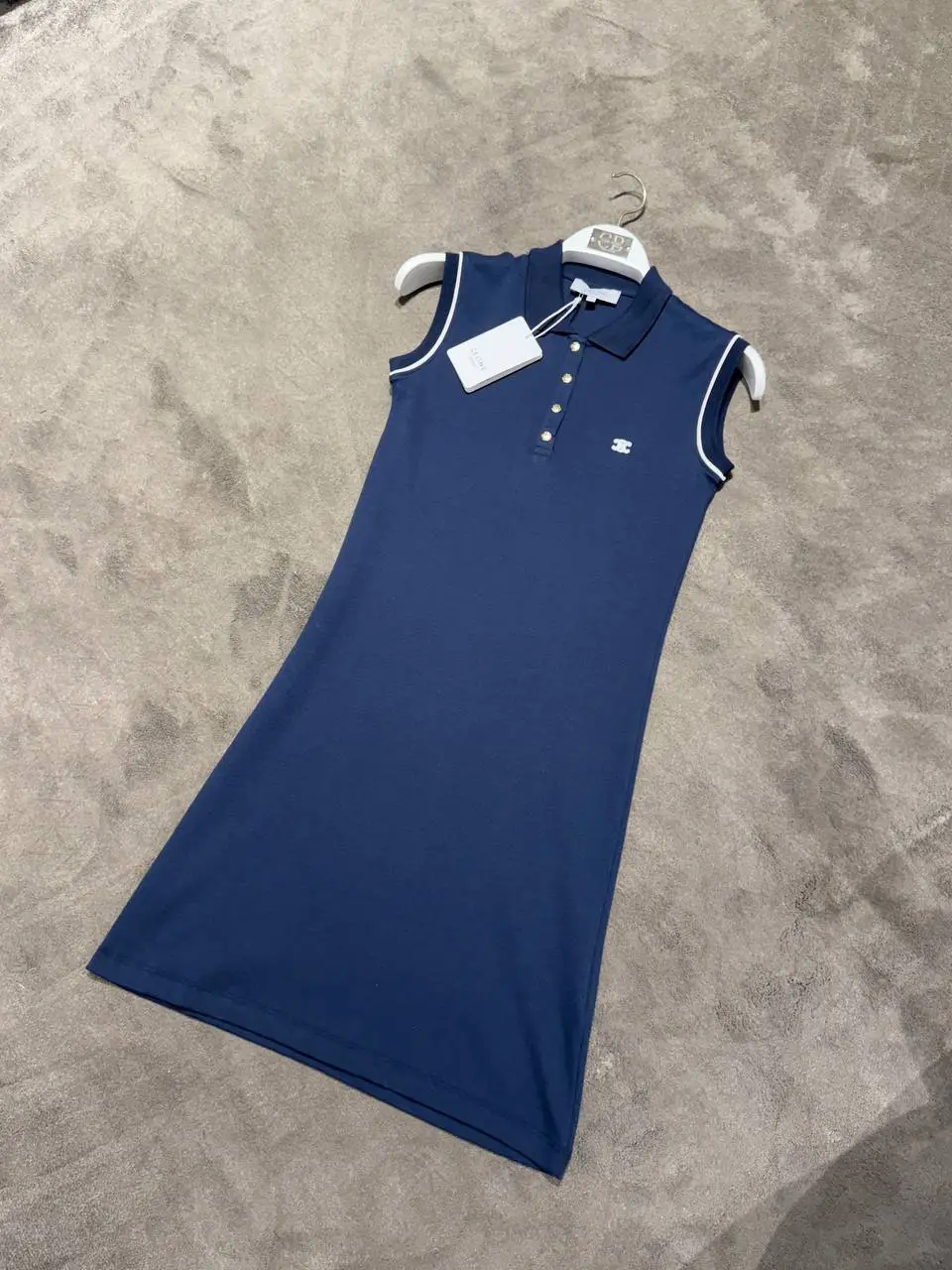 Celine Lacivert Kolsuz Elbise