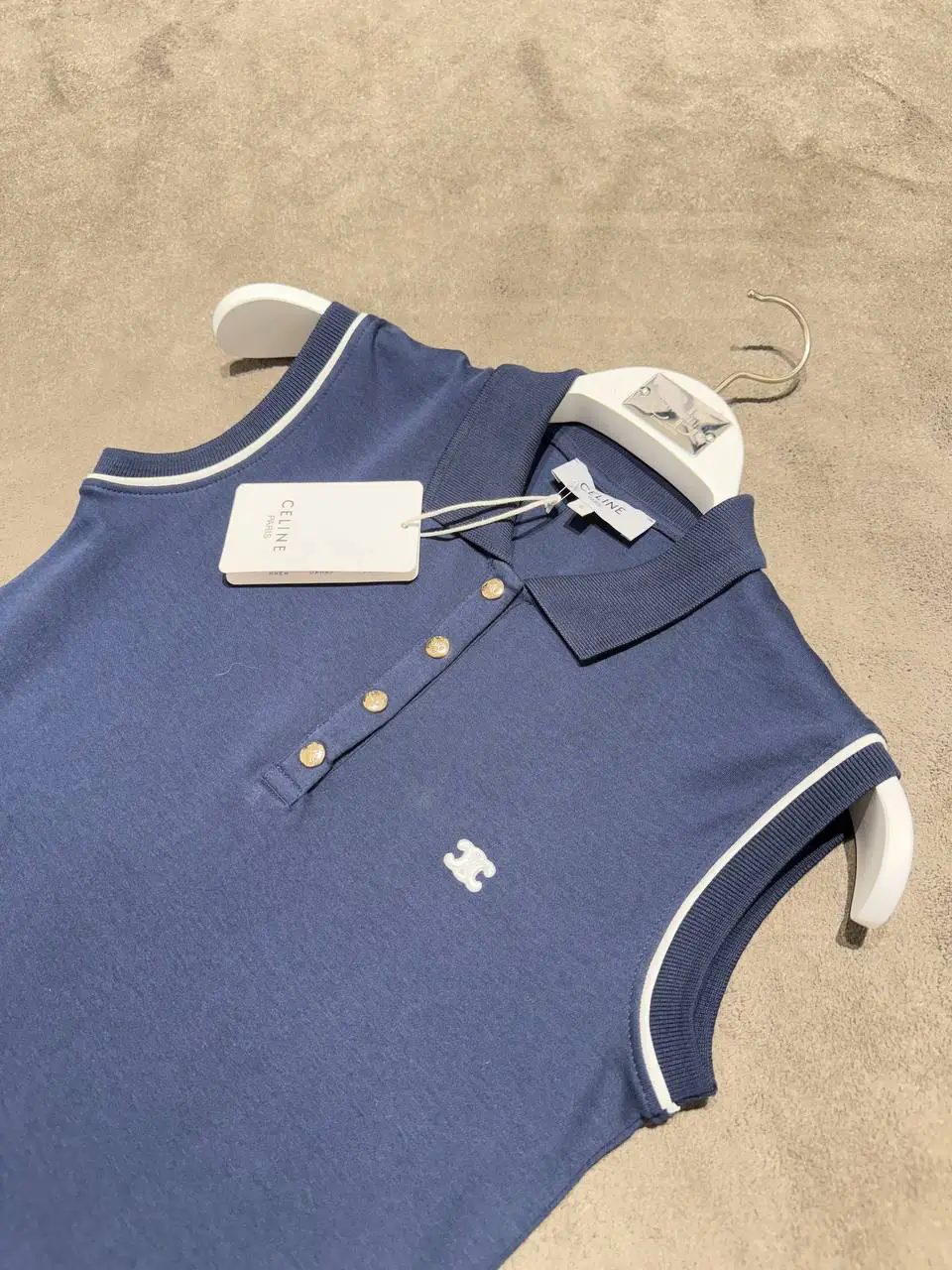 Celine Lacivert Kolsuz Elbise