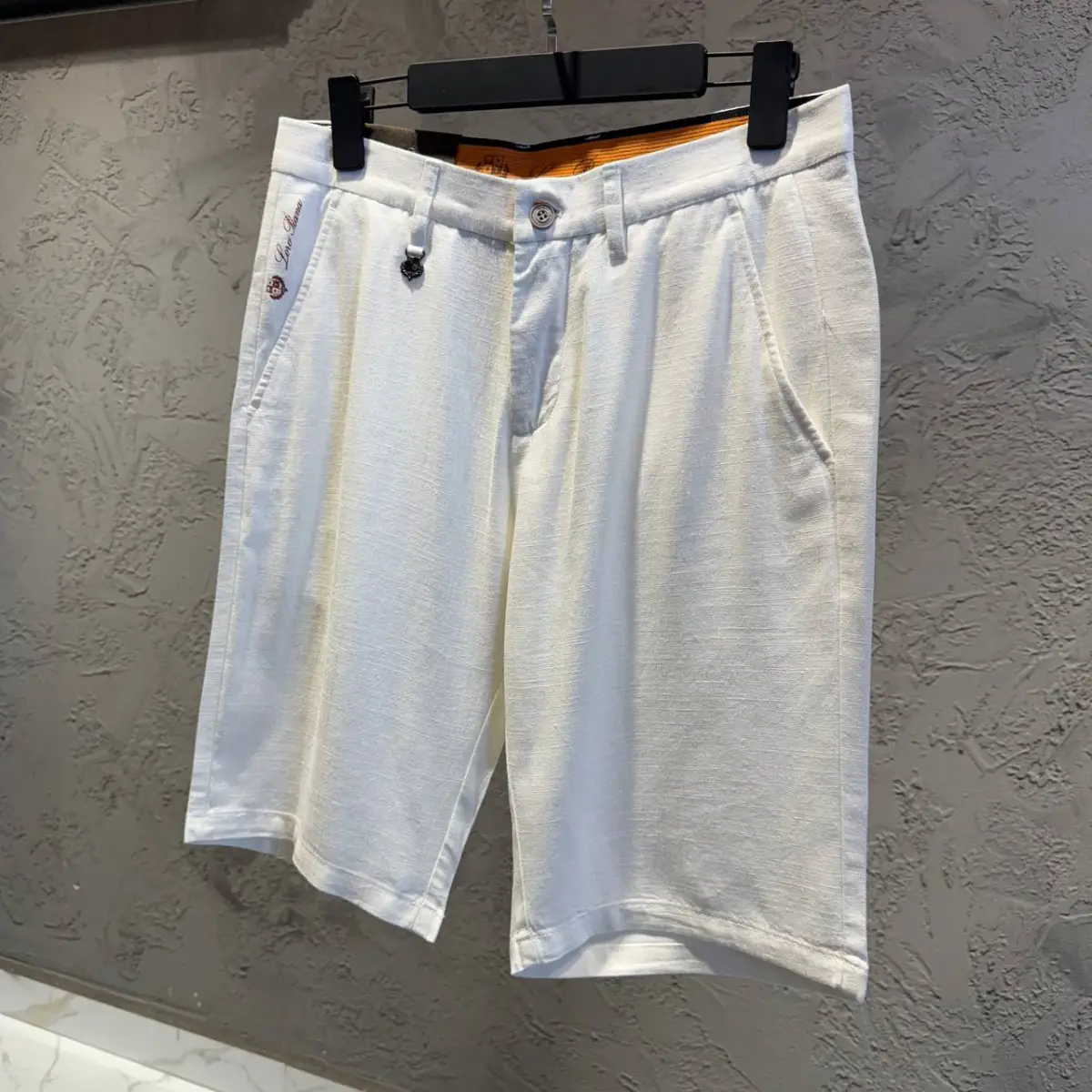 Loro Piana Beyaz Keten Şort