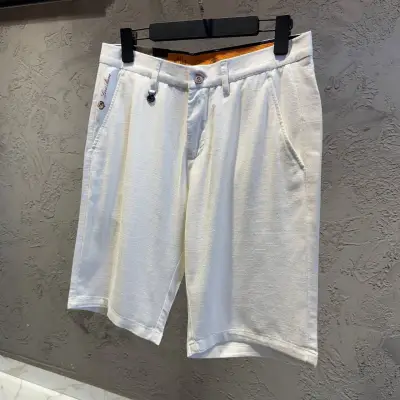 Loro Piana Beyaz Keten Şort