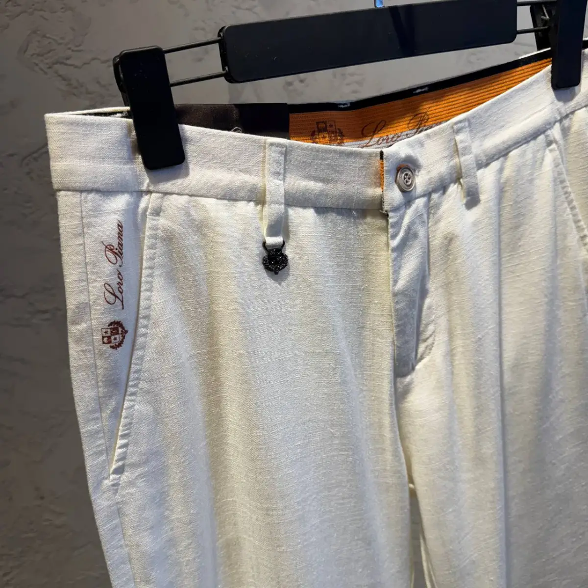 Loro Piana Beyaz Keten Şort