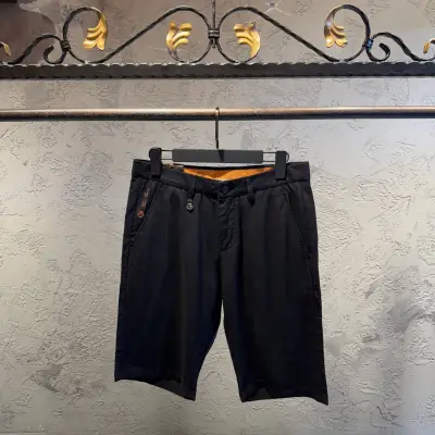 Loro Piana Siyah Keten Şort