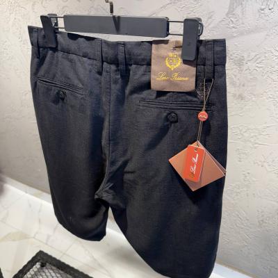 Loro Piana Siyah Keten Şort
