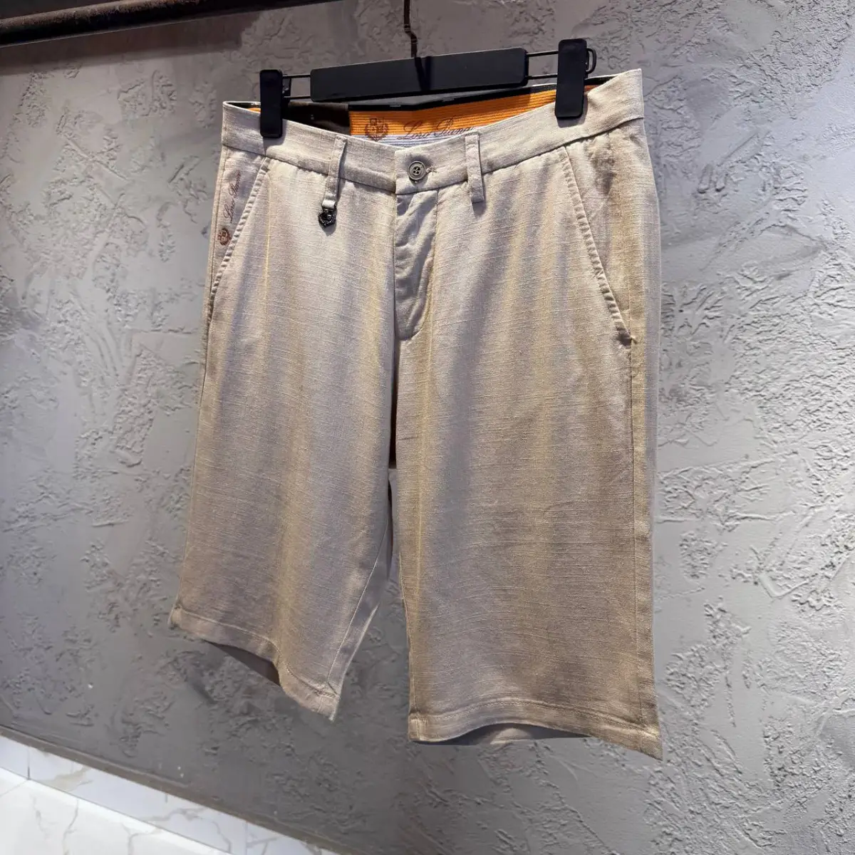 Loro Piana Krem Keten Şort