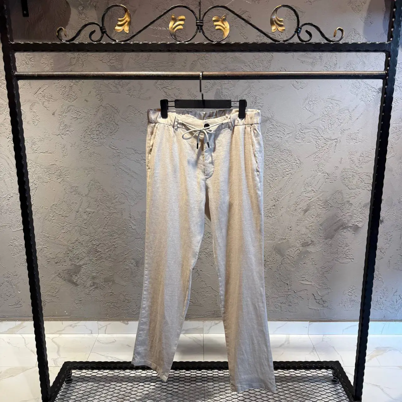 Etro Krem Keten Jogger Pantolon