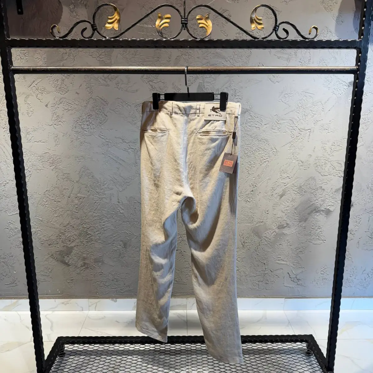 Etro Krem Keten Jogger Pantolon