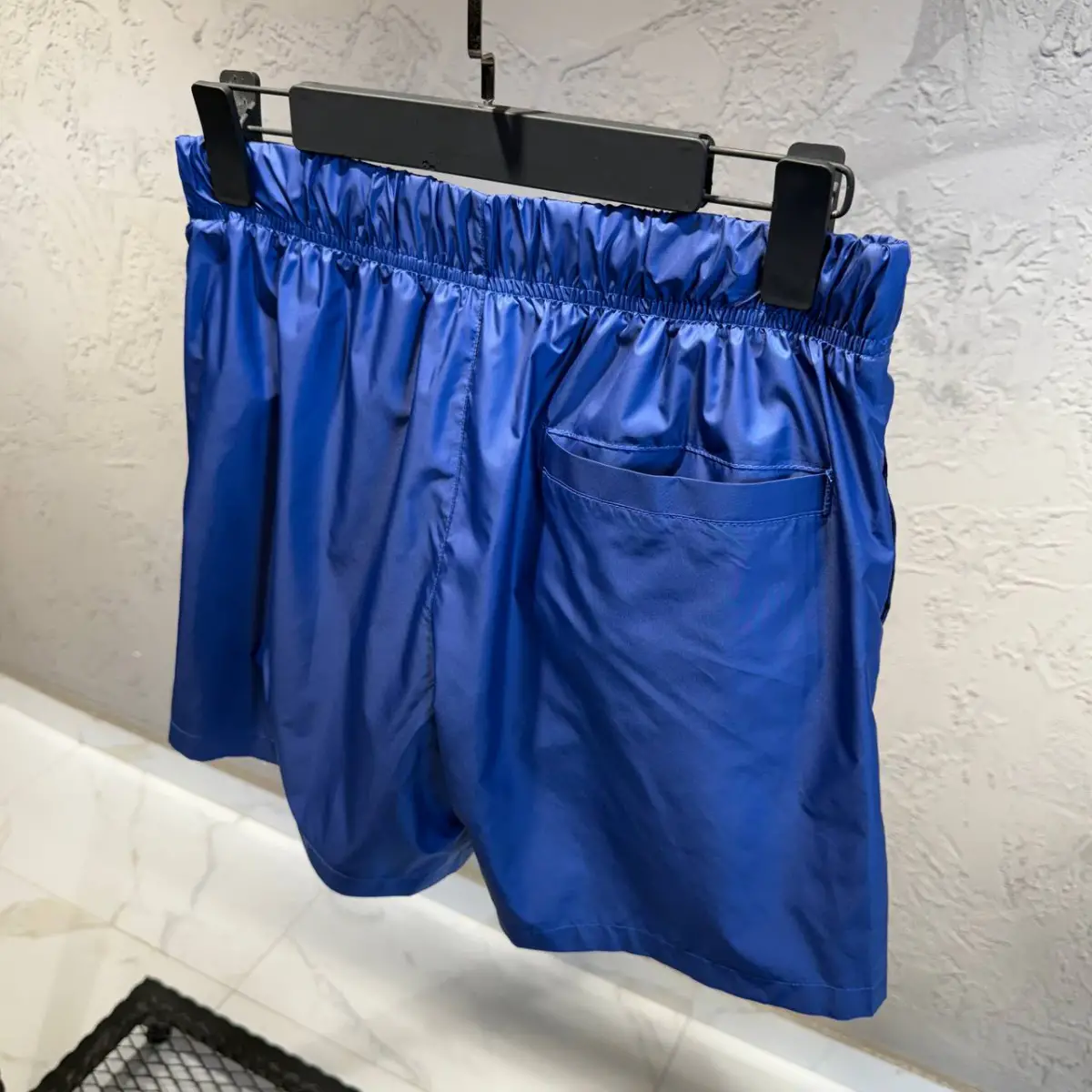 Prada Lacivert Logo Detay Deniz Şortu