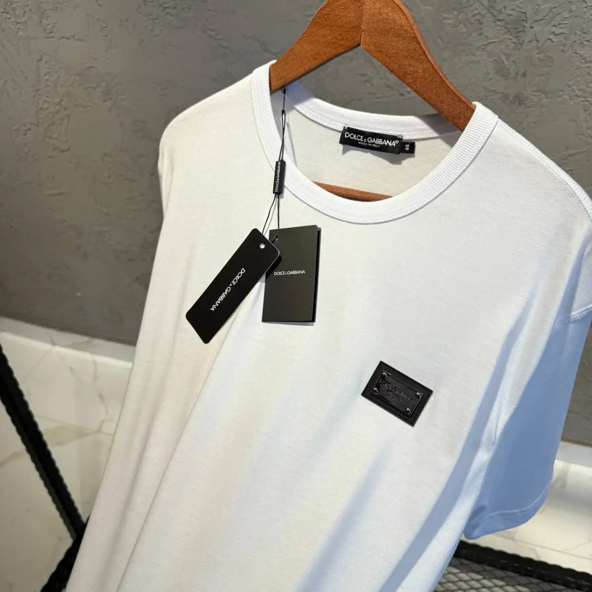 Dolce Gabbana Logo Detaylı Beyaz Tişört