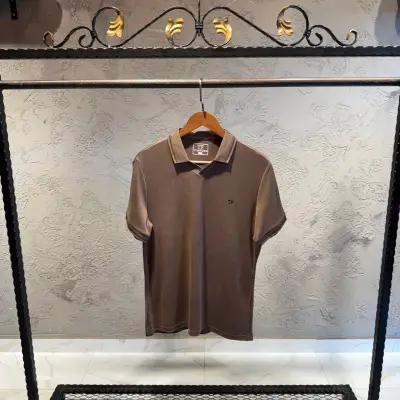 Tomford Kahverengi Yakalı Tişört