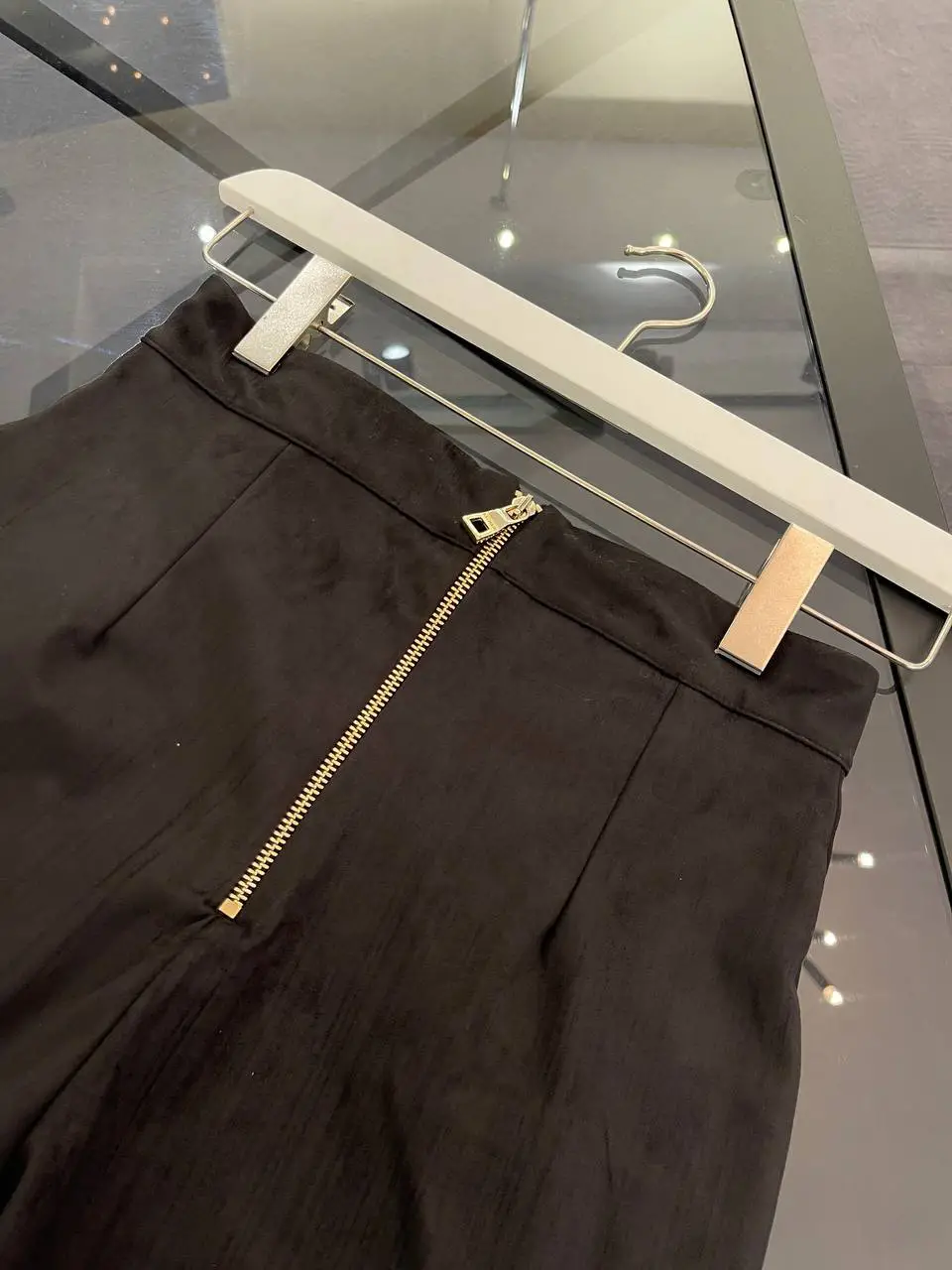 Balmain Gold Düğmeli Şort Etek