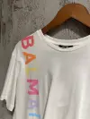 Balmain Baskılı Beyaz Tişört