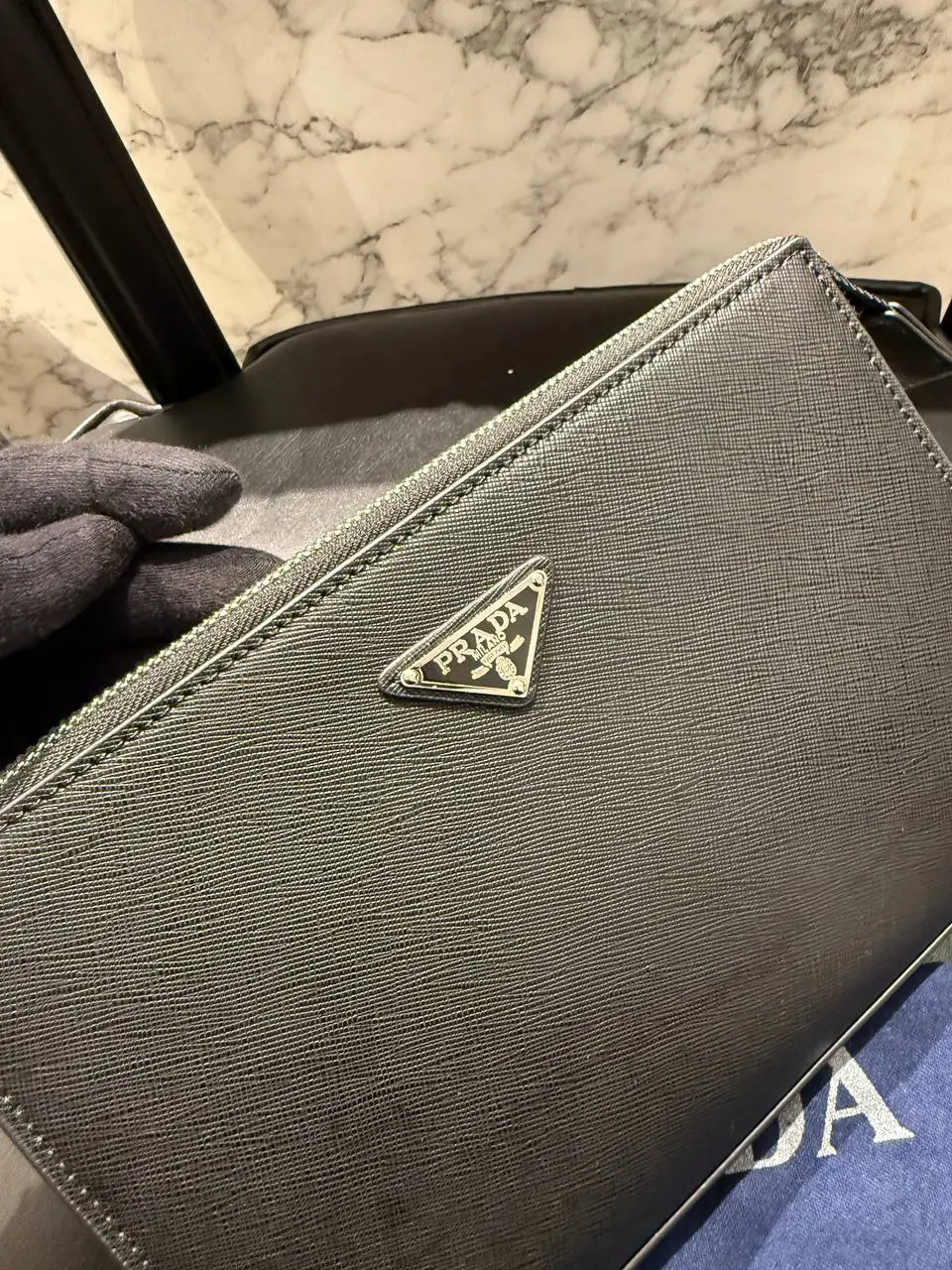 Prada Siyah Logo Detay Clutch