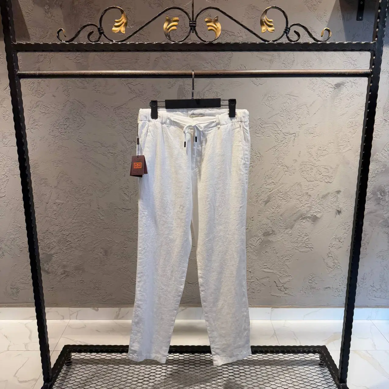 Etro Beyaz Keten Pantolon