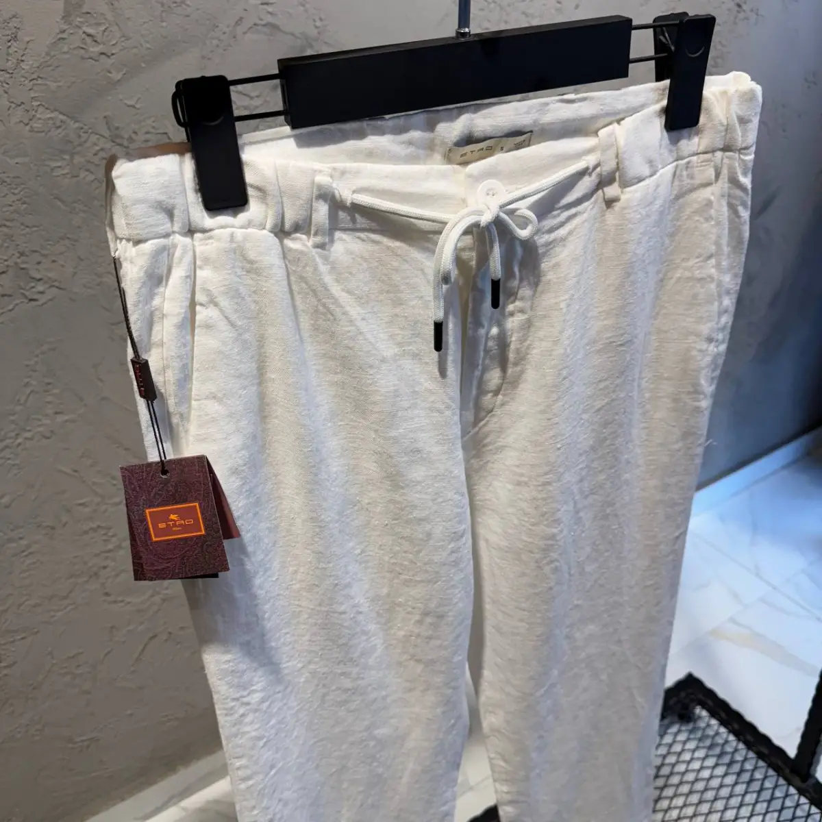 Etro Beyaz Keten Pantolon