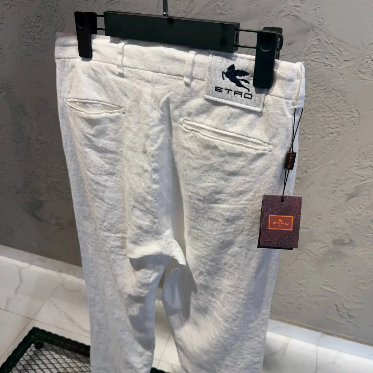 Etro Beyaz Keten Pantolon