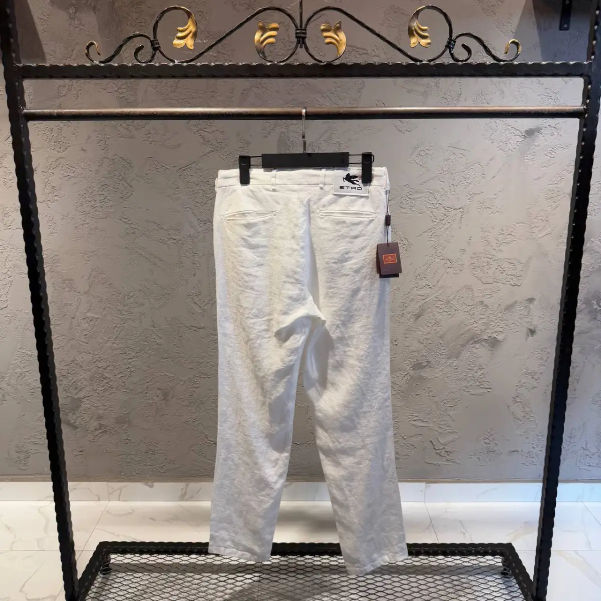 Etro Beyaz Keten Pantolon