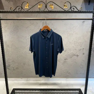 Burberry Lacivert İthal Yakalı Gömlek
