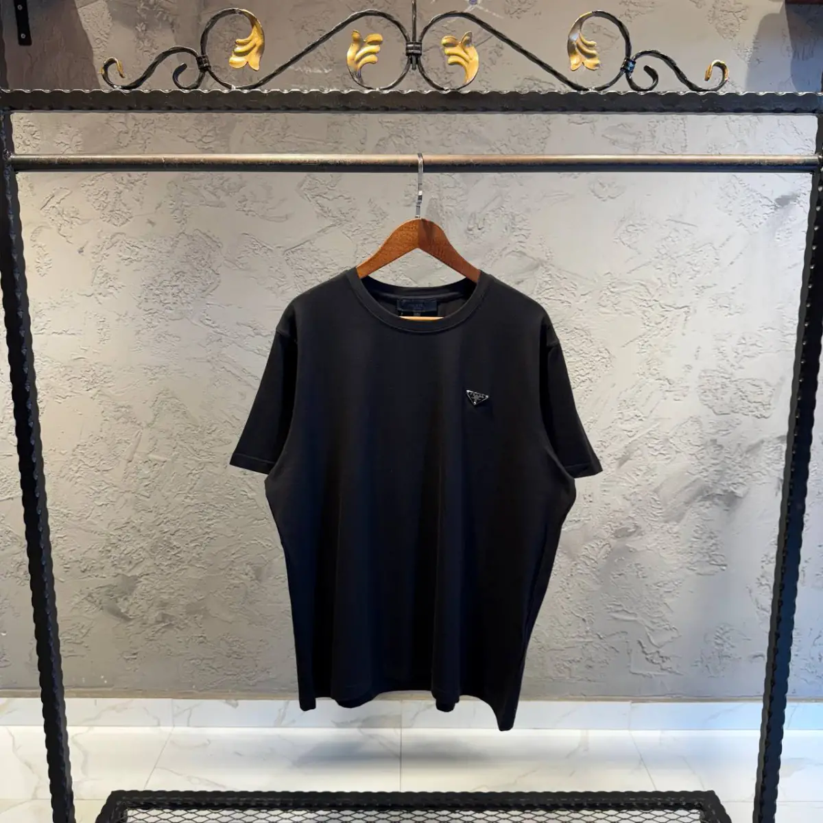 Prada Siyah Battal Beden Tişört