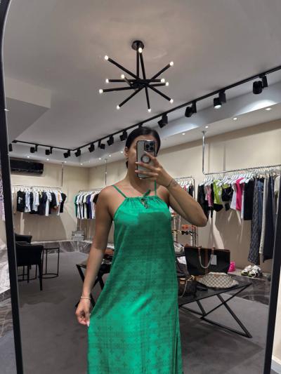 Louis Vuitton Koyu Yeşil Tunik Elbise