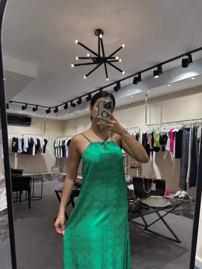 Louis Vuitton Koyu Yeşil Tunik Elbise