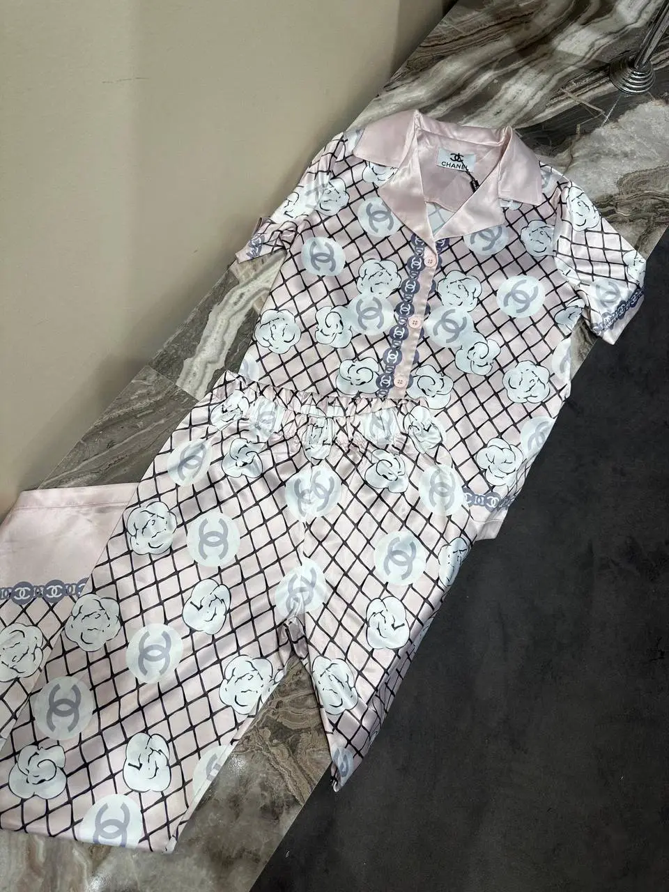 Channel Pudra Saten İkili Takım