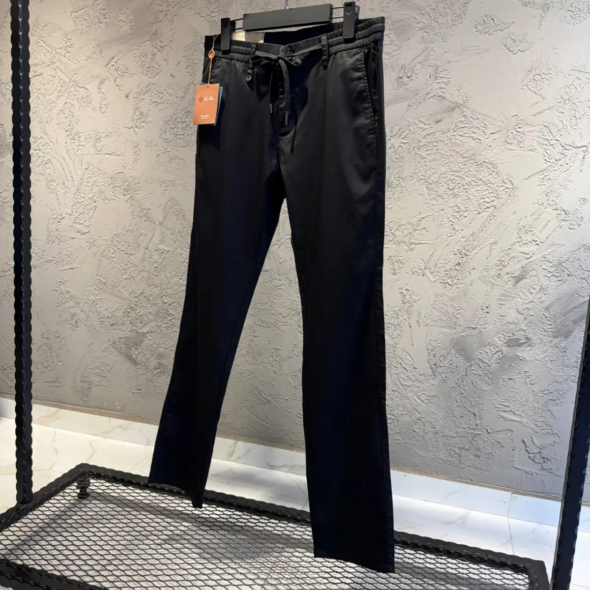 Loro Piana Siyah Bağlamalı İthal Jogger