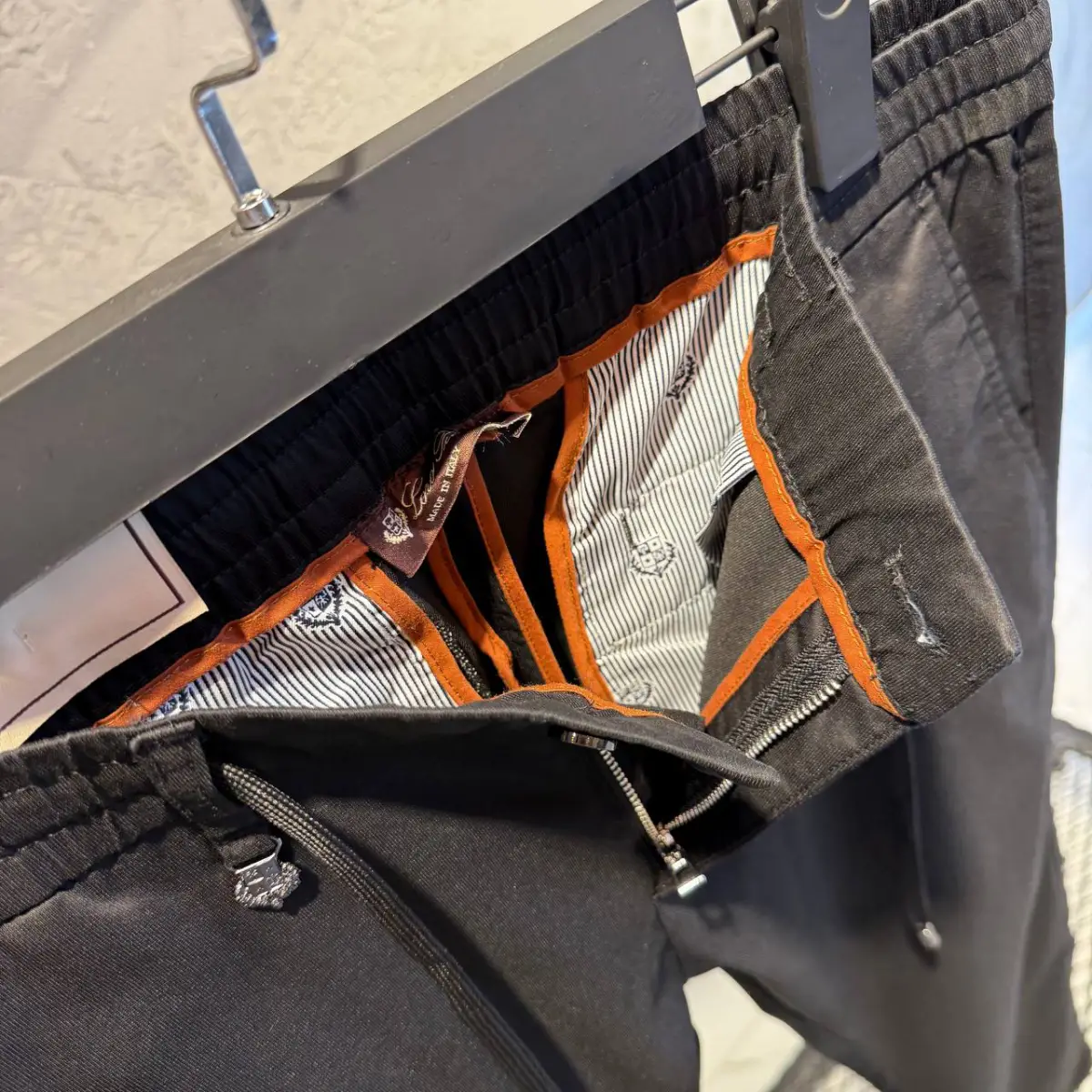 Loro Piana Siyah Bağlamalı İthal Jogger