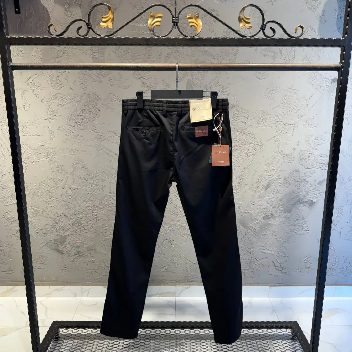 Loro Piana Siyah Bağlamalı İthal Jogger